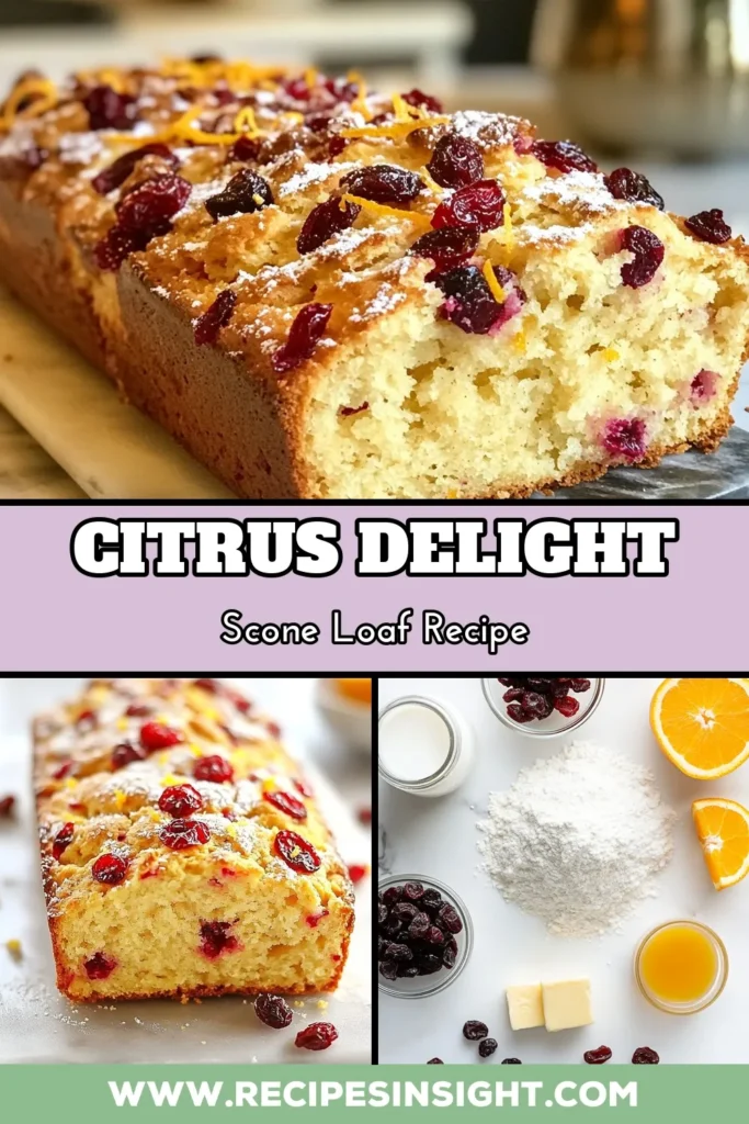 Indulge in the delightful flavors of this orange cranberry scone loaf, a perfect blend of sweet and tangy! This easy scone loaf is made with fresh orange zest, juicy dried cranberries, and simple pantry staples. A must-try homemade cranberry bread that is perfect for breakfast or tea time. Get the full cranberry scone recipe and elevate your baking game today! Save this recipe for later! #SconeLoaf #CranberryBread #BakingRecipes #OrangeZestCooking