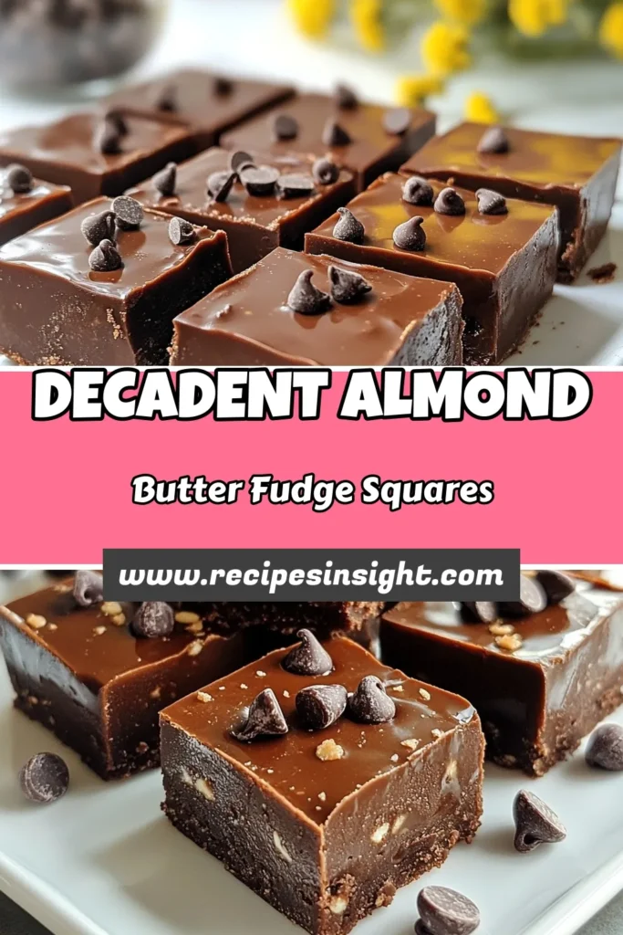 Indulge in this delicious Almond Butter Chocolate Fudge that's a perfect healthy chocolate dessert for any occasion! This no-bake chocolate fudge recipe is not just easy to make but also vegan-friendly. With rich almond butter and creamy coconut oil, you’ll love the smooth texture and decadent flavor. Perfect for a guilt-free treat, don't forget to save this almond butter fudge recipe for later! #HealthyDesserts #VeganFudge #ChocolateFudge #NoBakeTreats
