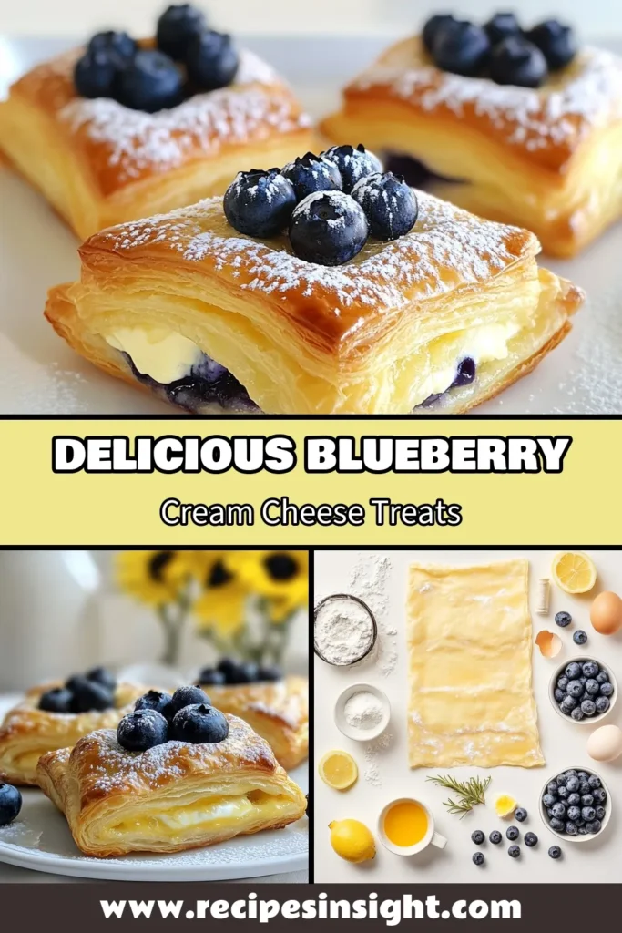 Indulge in this delightful Blueberry Cream Cheese Danish, a simple cream cheese pastry recipe that makes a perfect easy blueberry dessert. With flaky puff pastry and a luscious cream cheese filling, these homemade Danish treats are a must-try! Ideal for breakfast or snacks, this recipe is quick and user-friendly. Bake a batch today and enjoy the deliciousness! Don’t forget to save this easy blueberry dessert for later! #BlueberryDanish #PastryRecipe #PuffPastry #EasyDessert