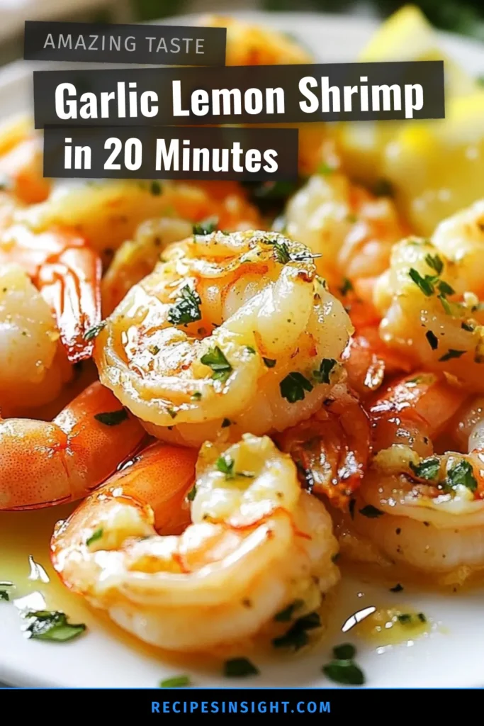 Discover this quick and delicious Garlic Lemon Shrimp recipe that makes for an easy shrimp dinner any night of the week! This roasted garlic shrimp dish is bursting with flavor, perfect for busy evenings. In just 20 minutes, enjoy a tasty meal that’s sure to impress. This lemon garlic shrimp dish pairs wonderfully with a fresh salad or crusty bread. Try this easy recipe today and elevate your seafood favorites! #GarlicLemonShrimp #SeafoodRecipes #ShrimpDinner #QuickRecipes
