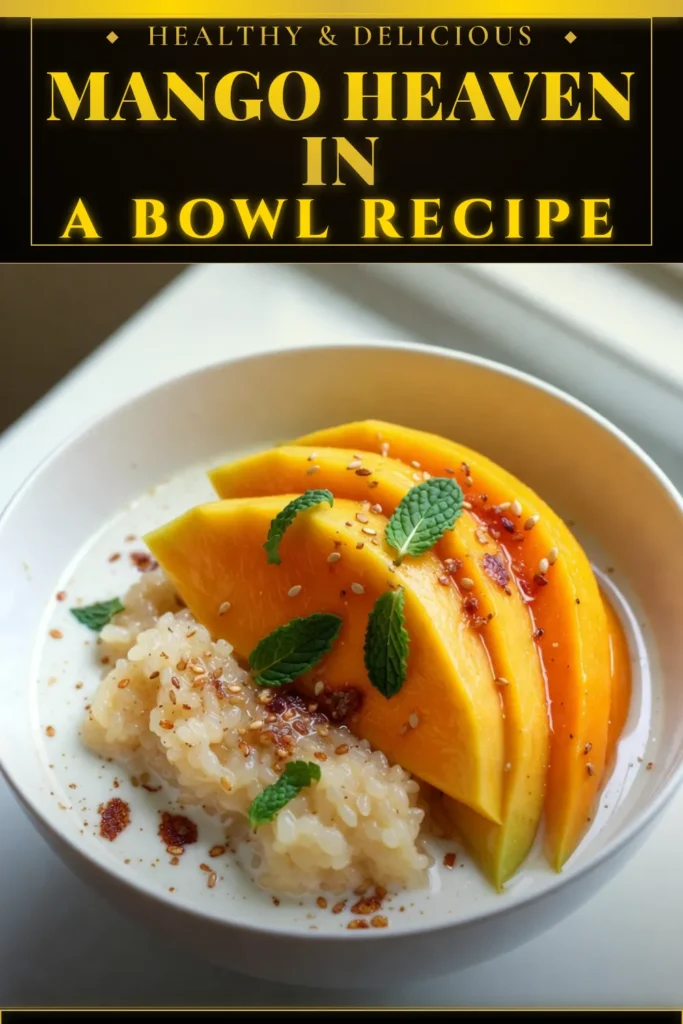 Indulge in this delightful Mango Sticky Rice Recipe and treat yourself to a taste of Thailand! This easy Mango Dessert features glutinous rice pudding combined with creamy coconut milk, making it the perfect sweet treat. With simple ingredients, including ripe mango and toasted sesame seeds, it’s both satisfying and beautiful. Perfect for any occasion! Try this Thai Mango Sticky Rice today! #MangoStickyRice #ThaiDesserts #CoconutMilkRicePudding #EasyMangoDessert