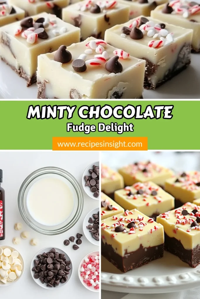 Indulge in this delicious peppermint chocolate fudge! This easy fudge recipe is perfect for holiday dessert recipes and ensures you don't have to bake. Made with semisweet chocolate chips, white chocolate, and crushed peppermint candy, it’s a festive treat that everyone will love. Create these no-bake peppermint treats for your next gathering! Save this chocolate peppermint candy recipe for a delightful holiday indulgence! #PeppermintChocolateFudge #HolidayDesserts #NoBakeTreats #FudgeRecipe
