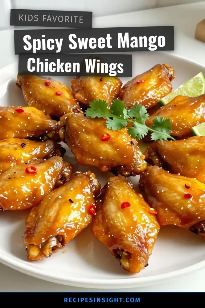 Discover the ultimate party snack with these Mango Habanero Chicken Wings! This spicy chicken wing recipe is perfect for any gathering, delivering a delicious combination of sweet and heat. Made with a flavorful mango chicken marinade, these baked chicken wings are easy to prepare and will impress your guests. Try this easy party appetizer today, and don't forget to save for later! #MangoHabaneroChickenWings #SpicyChickenWings #EasyPartyAppetizers #BakedChickenWings