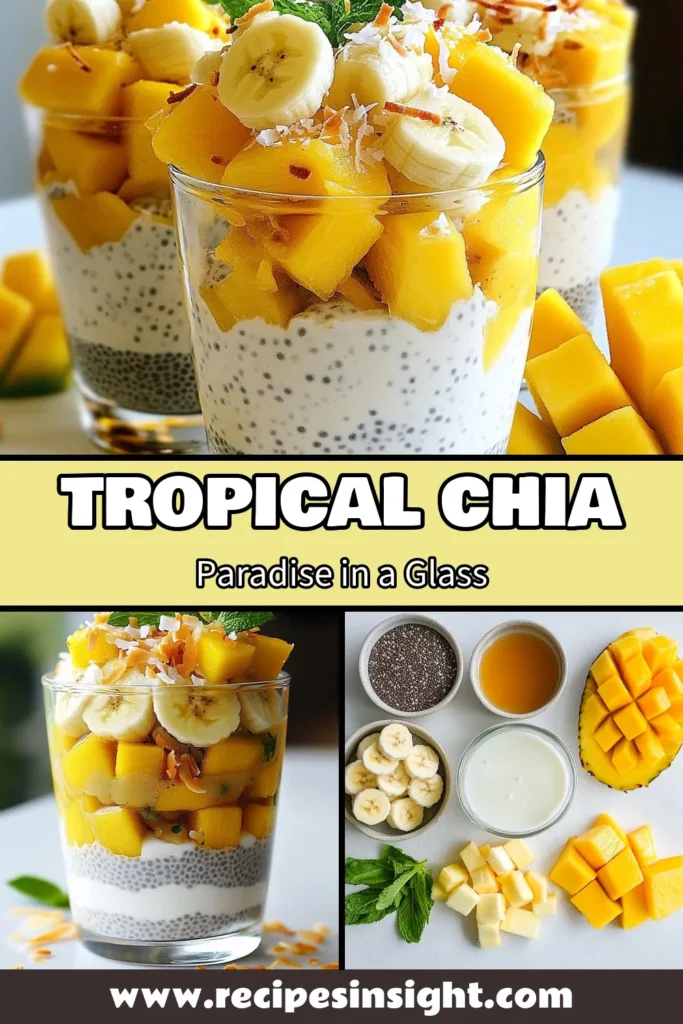 Indulge in this delicious Tropical Coconut Chia Parfait, perfect for a healthy breakfast recipe or a refreshing dessert. Made with creamy coconut chia pudding and layered with vibrant tropical fruits, it’s a delightful way to boost your day. This easy Tropical Chia Parfait will satisfy your cravings while keeping it nutritious. Try this chia seed dessert recipe today and enjoy a burst of flavor! Save for later! #ChiaSeedDessert #HealthyBreakfast #TropicalFruitParfait #CoconutChiaPudding