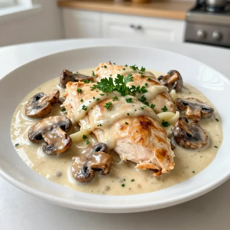 - 4 boneless, skinless chicken breasts - 1 cup mushrooms, sliced (button or cremini) - 1 cup heavy cream - 1 cup chicken broth - 1 tablespoon olive oil - 1 tablespoon butter For a tasty Creamy Chicken Marsala, you need a few key items. Start with fresh chicken breasts. Use good quality mushrooms like button or cremini. Heavy cream gives the sauce its rich texture, while chicken broth adds flavor. Finally, olive oil and butter make the chicken golden and add depth to the dish. - 2 cloves garlic, minced - 1 teaspoon dried thyme - Salt and pepper to taste - Fresh parsley, chopped (for garnish) Seasoning is crucial for this dish. Garlic adds a nice aroma and flavor. Dried thyme brings an earthy taste. Use salt and pepper to enhance the chicken. Lastly, a sprinkle of fresh parsley gives the meal a beautiful finish. - 1/2 cup flour for dusting - Alternatives for chicken (e.g., turkey) - Variations in mushrooms You can dust the chicken with flour for a crunchy coating. If you prefer, turkey can replace chicken for a different flavor. Also, feel free to experiment with different mushrooms. Each type offers a unique taste and texture, making your dish stand out. {{ingredient_image_1}} - Start by tenderizing the chicken breasts. Use a meat mallet to pound them to an even thickness. This helps them cook evenly. - Next, season both sides of the chicken breasts with salt, pepper, and dried thyme. This adds great flavor. After seasoning, dust each chicken breast lightly with flour. Shake off any extra flour. - In a large skillet, heat the olive oil over medium-high heat. Once hot, add the chicken breasts. Sauté for about 5-6 minutes on each side. You want them golden brown and cooked through. Remove the chicken from the skillet and set it aside. - In the same skillet, add the butter. When it melts, add minced garlic and sliced mushrooms. Sauté for about 4-5 minutes. Cook until the mushrooms are tender and browned. - Pour in the chicken broth and bring it to a simmer. Scrape any brown bits from the bottom of the skillet. This adds more flavor. Allow the broth to reduce slightly for about 3-4 minutes. - Lower the heat and stir in the heavy cream. Mix thoroughly until the sauce is creamy and smooth. - Return the cooked chicken breasts to the skillet. Spoon the creamy sauce over them. Simmer for an extra 2-3 minutes to heat through and meld the flavors. - Taste the sauce and adjust seasoning with more salt and pepper if needed. - Once ready, serve the chicken with the creamy mushroom sauce drizzled over the top. Garnish with fresh parsley for added flavor and color. To ensure even cooking of chicken, start by tenderizing the breasts. Use a meat mallet to flatten them to the same thickness. This method helps the chicken cook uniformly. Season both sides of the chicken with salt, pepper, and thyme. Dust lightly with flour to create a nice crust. When sautéing mushrooms, add them to the hot skillet with melted butter. Cook them for about four to five minutes until they are tender and browned. This step deepens the flavor and enhances the sauce. To elevate the dish, consider adding fresh herbs like basil or oregano. A dash of red pepper flakes can add a nice kick. You can also create a homemade seasoning blend using garlic powder and onion powder. This blend adds depth to your sauce. Serve your creamy chicken marsala over fluffy mashed potatoes or pasta. This combo makes for a cozy meal. You can also add a side of steamed vegetables for color and nutrition. For garnishing, sprinkle fresh parsley on top. This not only looks beautiful but adds a fresh taste. Consider serving the dish in shallow bowls for a more elegant touch, making it feel special and inviting. Pro Tips Even Cooking: Tenderizing the chicken breasts ensures they cook evenly and remain juicy throughout the cooking process. Flavor Boost: Searing the chicken until golden brown adds a rich flavor and depth to the dish, enhancing the overall taste. Mushroom Selection: Using a mix of button and cremini mushrooms can add different textures and flavors to the sauce, making it even more delicious. Adjusting Creaminess: Feel free to adjust the amount of heavy cream to your preference; using less will result in a lighter sauce. {{image_2}} You can use different types of protein in this dish. Chicken thighs are a great choice. They add flavor and stay juicy. You can also use turkey breast for a leaner option. If you want something plant-based, try using tofu. It soaks up the sauce well. For dairy-free options, consider coconut cream. It gives a nice richness without milk. Almond milk can work too, but it may not be as thick. Use cornstarch to thicken your sauce if you go this route. Add different vegetables to change the taste. Spinach and bell peppers make good additions. They add color and nutrition. You can also try artichokes for a unique twist. Want a spicier version? Add red pepper flakes or diced jalapeños. Start with a small amount and adjust to your heat level. This will give your dish a nice kick without overwhelming flavors. You can serve this dish with many sides. Mashed potatoes are classic and creamy. Pasta works great too, soaking up the sauce well. For a lighter meal, pair it with steamed broccoli or green beans. If you want to serve it as a casserole, layer the chicken and sauce in a baking dish. Top with breadcrumbs and cheese, then bake until golden. This creates a crunchy topping that contrasts nicely with the creamy sauce. To keep your creamy chicken Marsala fresh, store it in an airtight container. Place it in the fridge within two hours after cooking. This helps keep food safe. You can enjoy it for up to three days. For longer storage, freeze the chicken in a freezer-safe container. Make sure to label it with the date. Frozen meals will taste best if eaten within three months. To reheat chicken Marsala, use the stovetop for the best results. Place the chicken in a skillet over low heat. Add a splash of chicken broth or cream to keep it moist. Stir often to heat evenly. You can also microwave it, but be careful. Microwaving can dry out the chicken. Heat in short bursts and check often. Leftovers can stay fresh in the fridge for up to three days. If you freeze it, it can last up to three months. Always check for signs of spoilage. If you see any mold or the smell is off, throw it away. Safety is key in enjoying your meals! You can use several lighter options in place of heavy cream. - Half-and-half works well. - Milk with a bit of butter is another choice. - Greek yogurt can add creaminess too. For non-dairy substitutes, try: - Coconut cream for a tropical twist. - Almond or soy milk for a lighter touch. - Silken tofu blended until smooth. These options keep the sauce rich and tasty. Yes, you can prepare this dish ahead of time. - Cook the chicken and sauce separately. - Store them in airtight containers. Reheat the chicken gently on the stove. Add the sauce just before serving. This keeps the dish fresh. Yes, you can make Chicken Marsala gluten-free. - Use gluten-free flour for dusting the chicken. - Ensure your chicken broth is gluten-free. For thickening sauces without flour, try: - Cornstarch mixed with water. - Arrowroot powder as a gluten-free option. These adjustments make sure everyone can enjoy this meal. This article shared easy steps to make a simple Chicken Marsala. We covered main ingredients like chicken, mushrooms, and heavy cream. You learned how to prepare, cook, and enhance flavors. We also discussed storage tips and handy FAQs for your meal prep. Remember, cooking is fun and can be creative. Don't hesitate to try new ingredients or flavors. Enjoy your dish and share it with others!